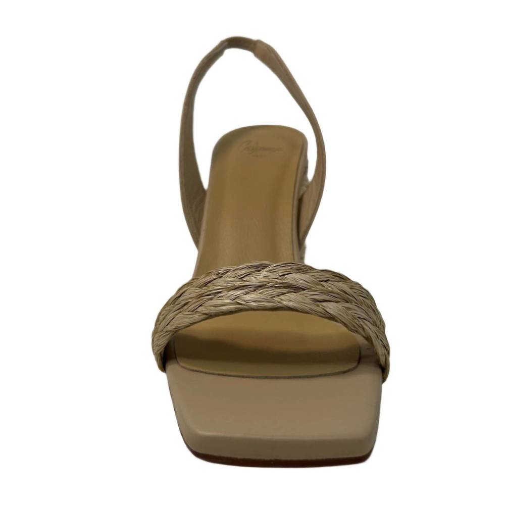 NEW CASTANER women's barby wedge sandals in natural - Picture 4 of 4